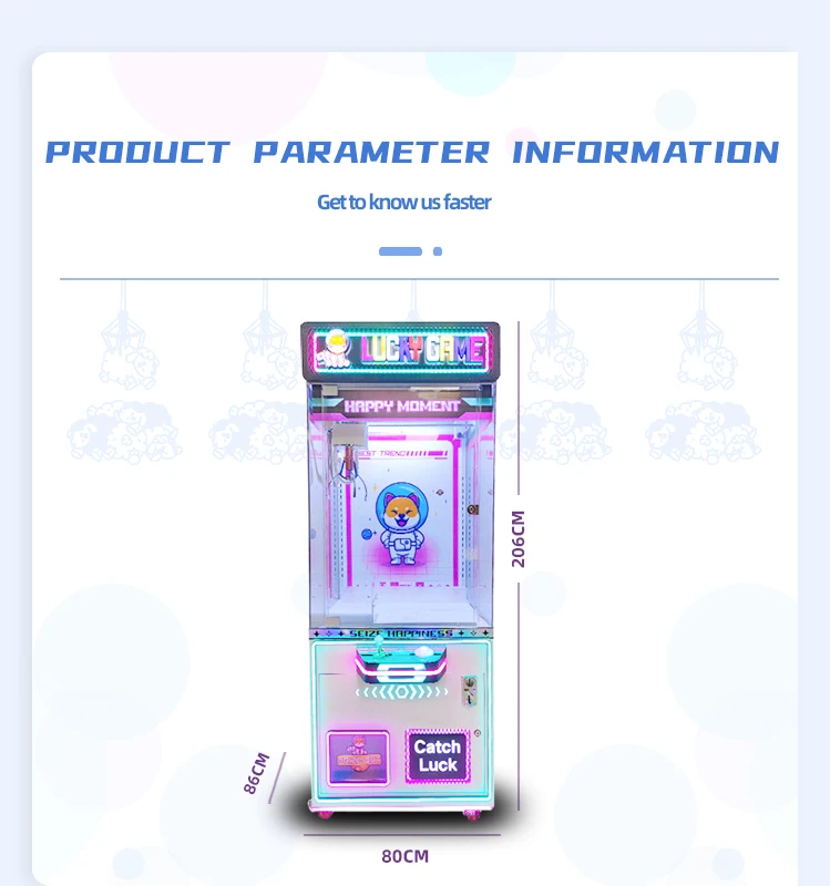 Hot Selling Commercial Arcade Claw Machine for Plush Toys Factory Direct Coin-Operated Prize Catcher Game with Customizable
