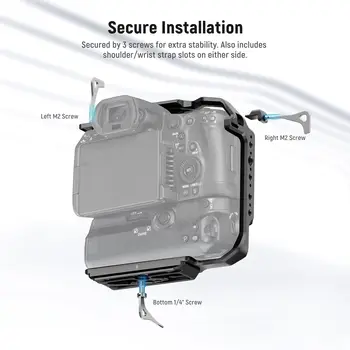 NEEWER Camera Cage for EOS R5 R5 C R6 R6 II & BG-R10 Battery Grip with Cable Clamp and Cold Shoe detail image