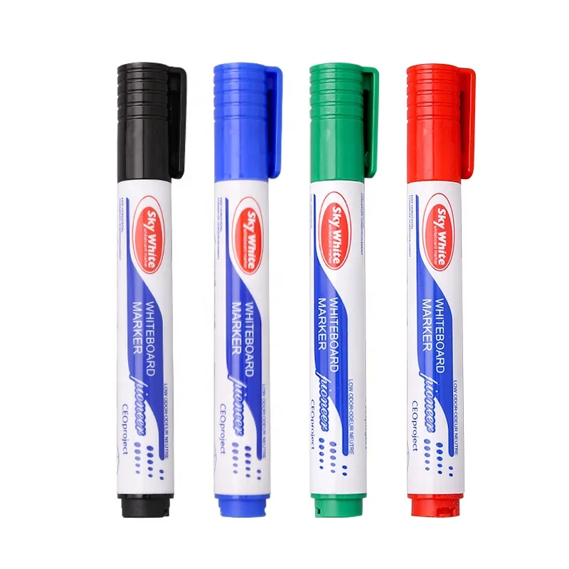 Custom Colorful Eco Erasable White Board Paint Markers Pens Set