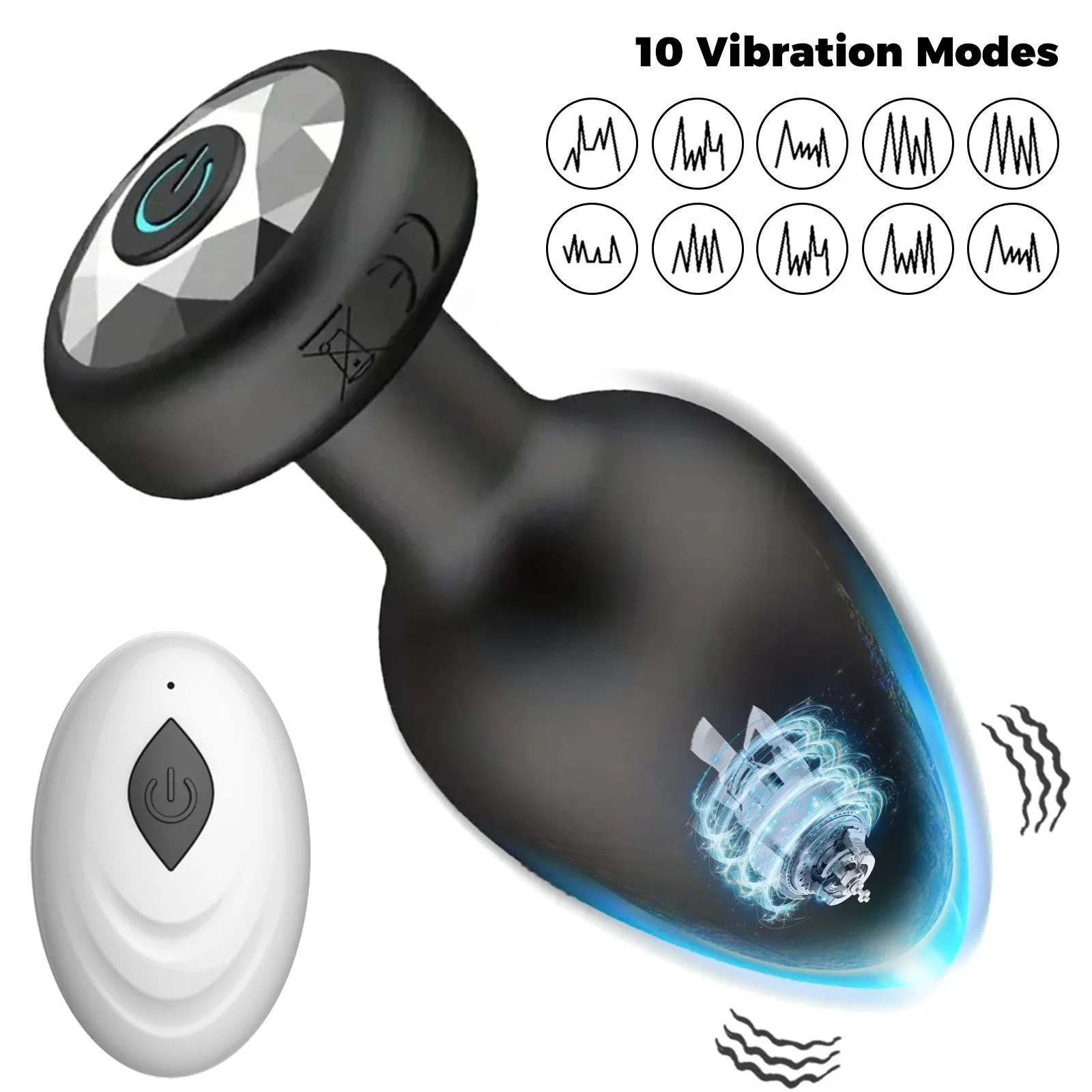 Adult Remote-Controlled Vibrating Anal Plug Fun Sex Toy