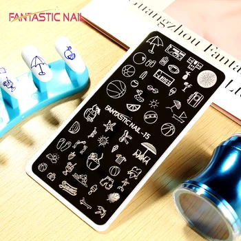 Personality Design Nail Art Stamping Plate OEM Design 6*12cm Metal Stamp Plates For Beauty Nails