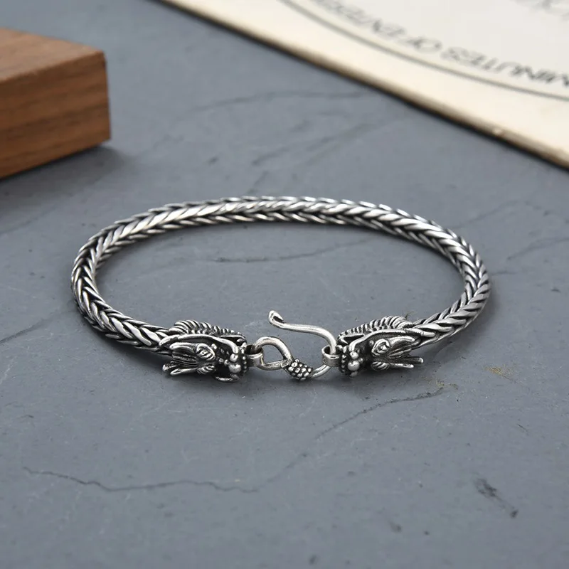 ❤べるさま❤bracelet❤金龍❤ Double-Headed Golden Dragon Luck Bracelet | Buddha & Karma