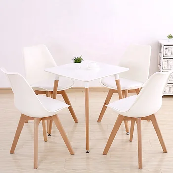 Nordic Mesa De Comedor Small Restaurant Modern Dining Room Furniture Set 80*80cm Mdf Kitchen White Square Wooden Dining Table
