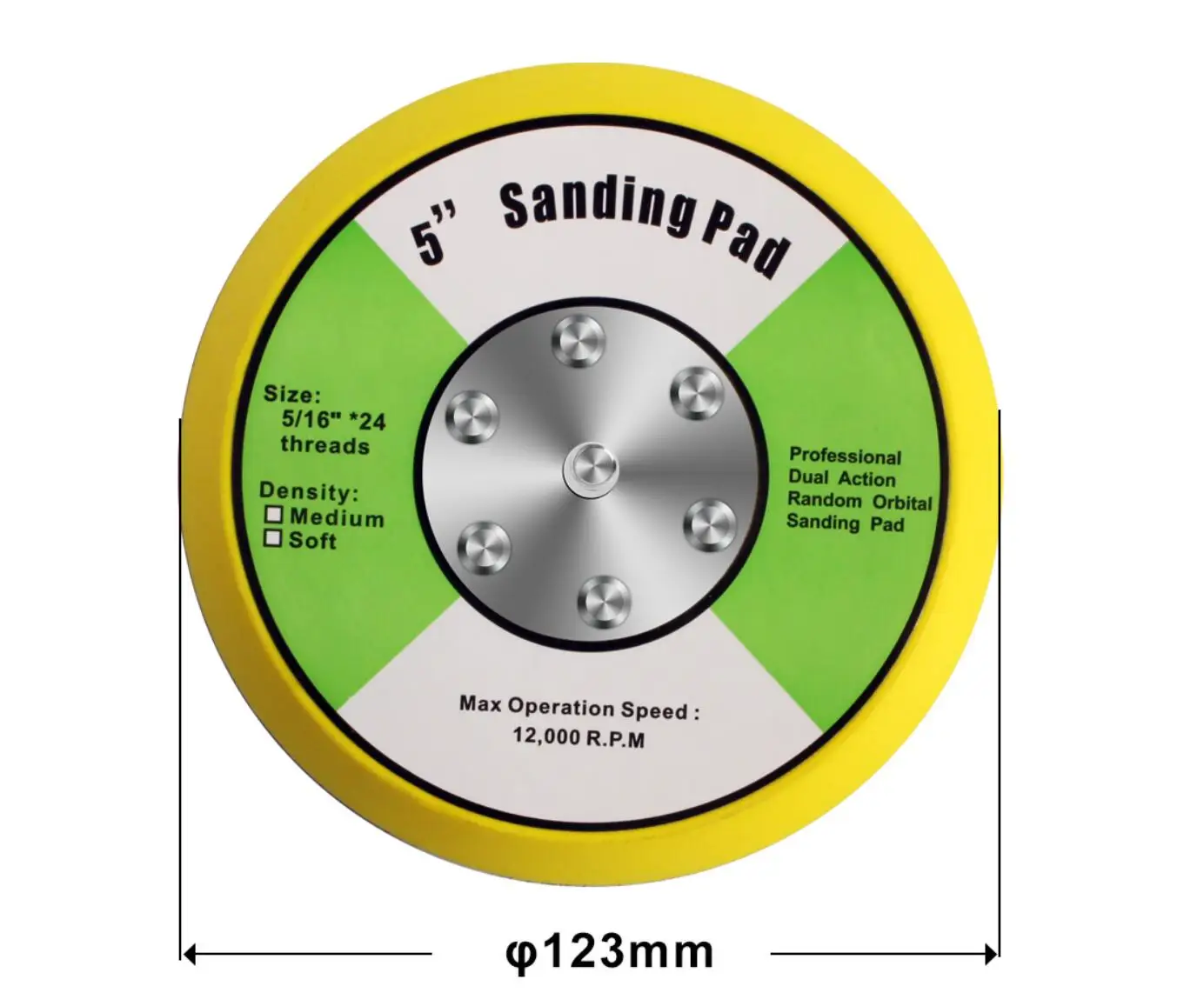 5 Inch Round Hook And Loop Backing Pad Sander Pad Replacement Pad,125mm Sanding Pads For High