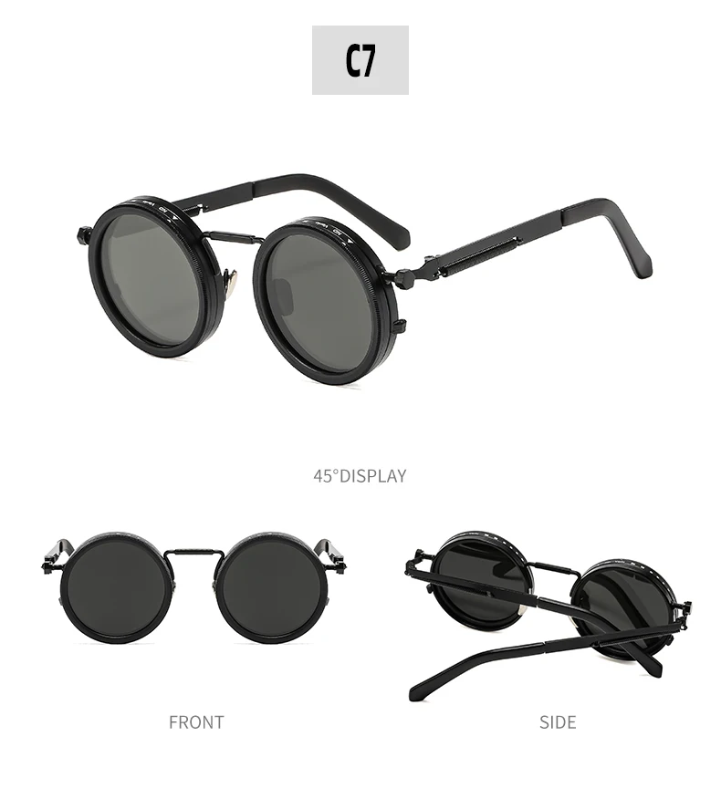 Hot High Quality Round Polarized Brightness Adjustable Sunglasses Aperture ND Filter Tint Adjustment Sunglasses with Camera Lens