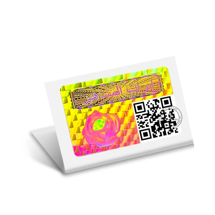 Custom Scratch Qr Code Security Authentication 3d Hologram Sticker For