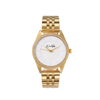 2024 Cross-Border Stainless Steel Couple's Watch with Diamond Waterproof Simple Fashion Business Quartz Luxury Dial Men Women