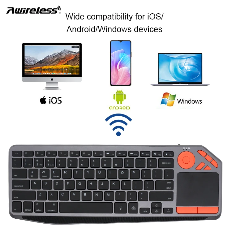 Custom Thai Arabic Language Backlit Plastic 2.4G Wireless TV Keyboard bluetooth Wireless Keyboard for Smart Tv Pc Tablet