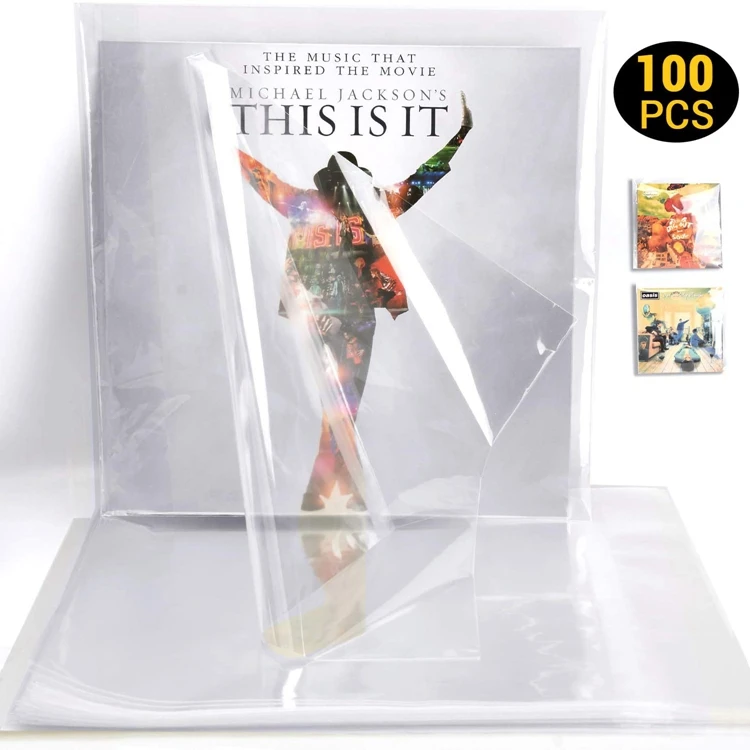 3 Mil Anti-Static Clear Polypropylene Vinyl Record Sleeves 12'' LP Protection Thick CD Sleeve Type