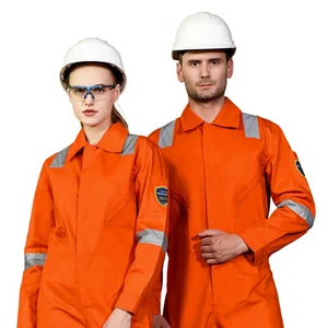 Autumn Long Sleeve Cotton Anti-Flame Retardant Labor Protection Welder's Outdoor Reflective Engineering Work Suit