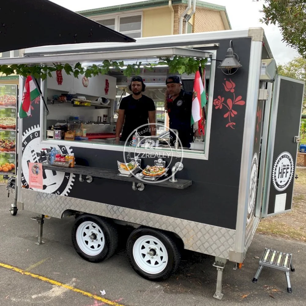 2025 Mobile Fast Food Cart with DOT VIN China Mobile Food Trailer Truck for Sale USA Hot Dog Cart