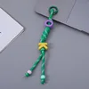 Green letter braided rope