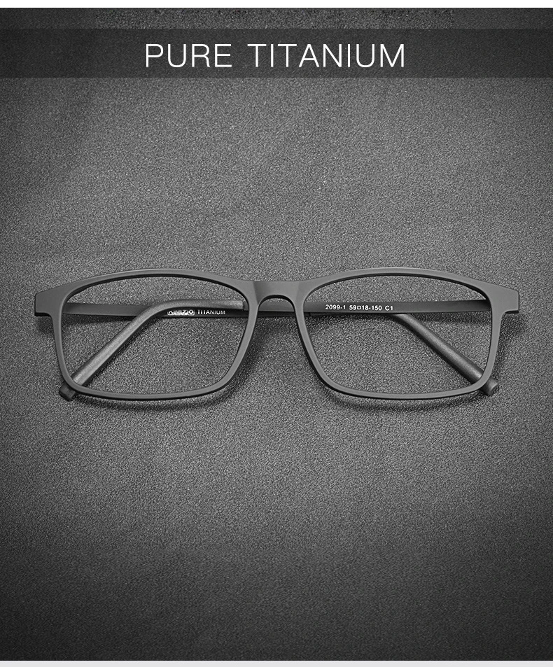 2023 Pure Titanium Glasses Frame Men Women Ultralight Comfortable