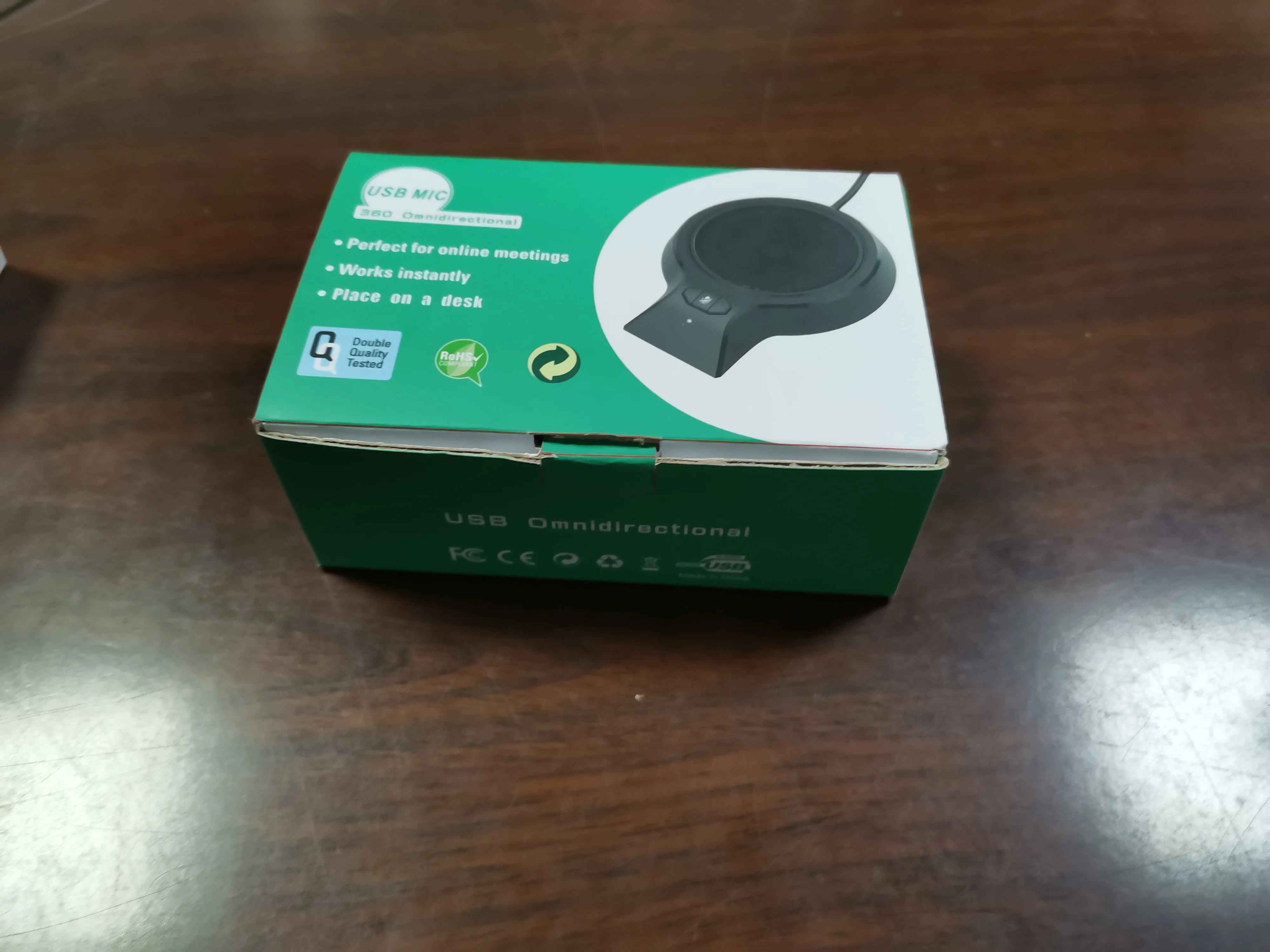 M100 USB Desktop Computer Microphone Mute Button With LED Indicator Omnidirectional