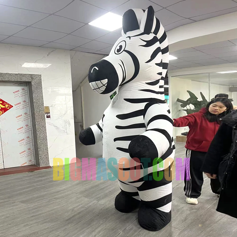 Inflatable Cartoon Mascot Costume Horse and Zebra From the City Parade Events Colorful PVC Balloon for Party Usage