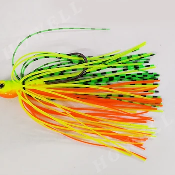 CHEERY 7.5g 22cm Gold Shiner Spinnerbaits Luminous Colorful Skirts Metal Jig Head for Freshwater Saltwater Fishing Rivers Lakes – Metal Jig – view 5
