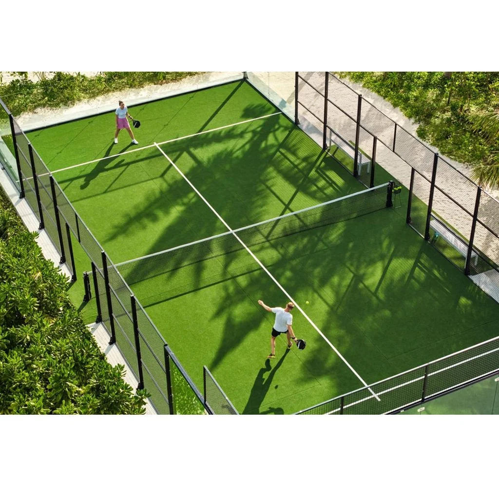 Крытый и открытый Теннисный корт падель из стали стекла материал