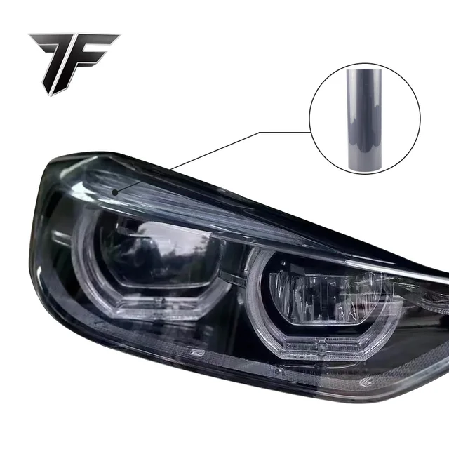 7F Film High Quality Car Headlight Vinyl Film 0.3*15M TPU Light Black Self Healing Lamp Film