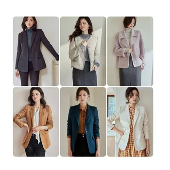 Wholesale Women Coats Wool Blend Jackets ladies Thick Woolen Fabric cashmere women's coat
