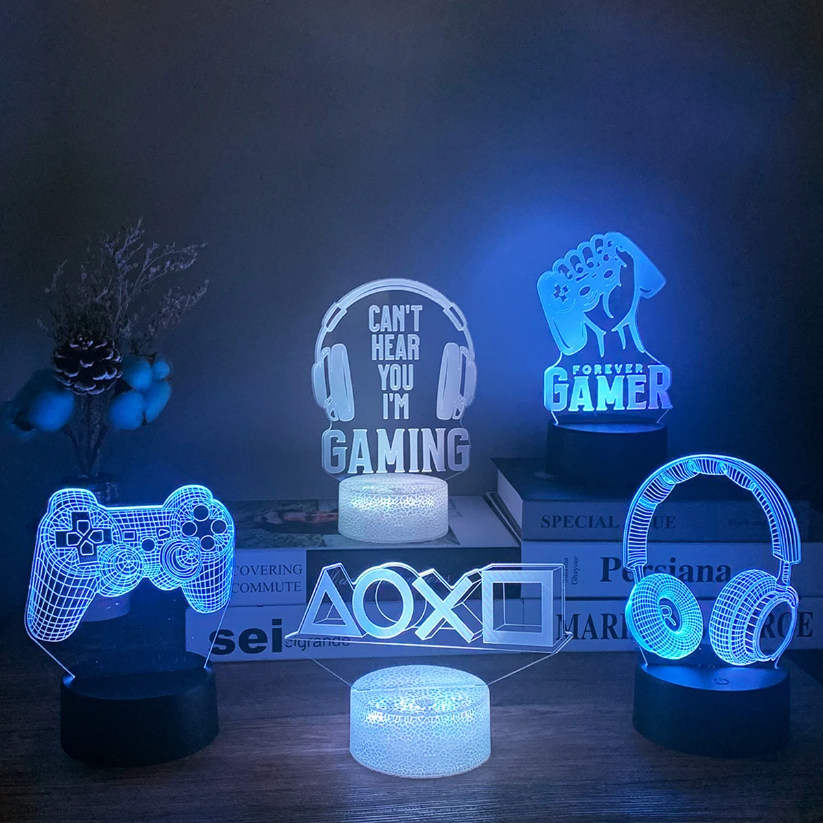 For Playstation Logo LED Game Icon Light 3D Illusion Night Lamp