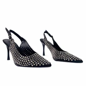 New Arrivals Styles Customized Wholesale Pointed End Women's High Heel Sandals Womens Formal Shoes Summer Ladies Thin Heel