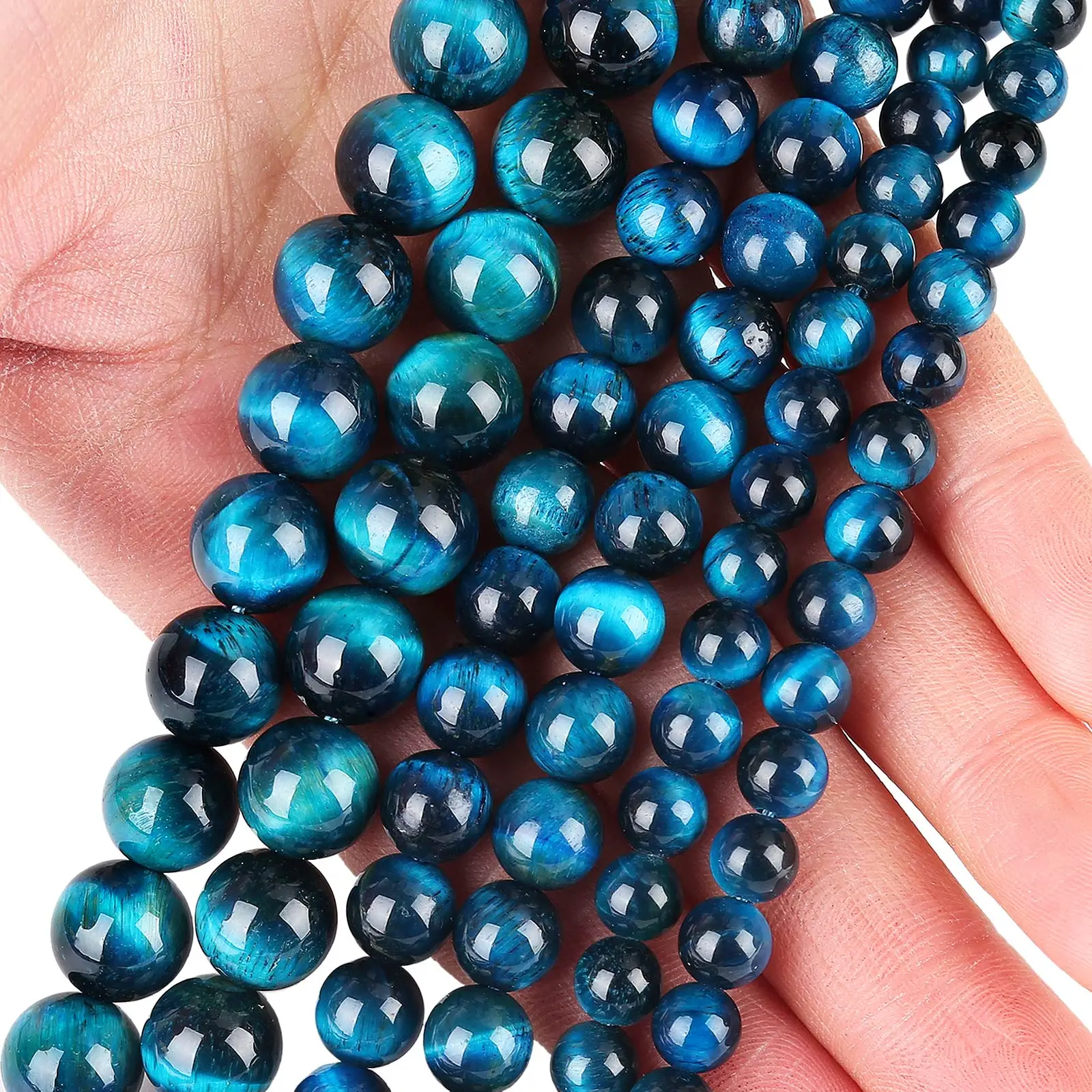 High Quality Natural Tiger Eye Beads,Grade Aaa+ Gemstone Round Loose