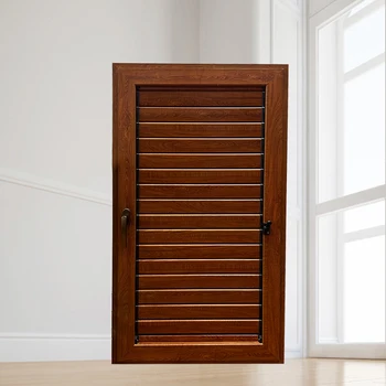 Aluminum Casement Window with Shutters Customized Product High Quality Top Brand Hardware Good Corrosion Resistant