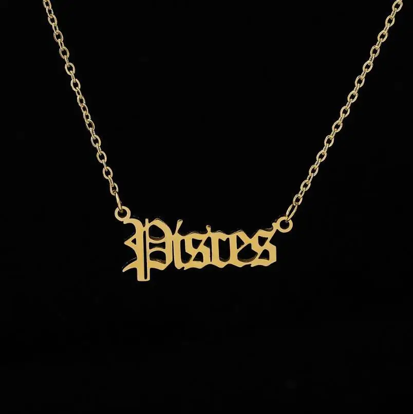 Custom Name Stainless Steel Cursive Letter Princess Angel Babygirl Gold Silver Tone Necklaces for Girls Gift
