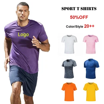 free sample moisture wicking blank running t-shirt plain quick dry workout sport tshirt camiseta custom polyester t shirt