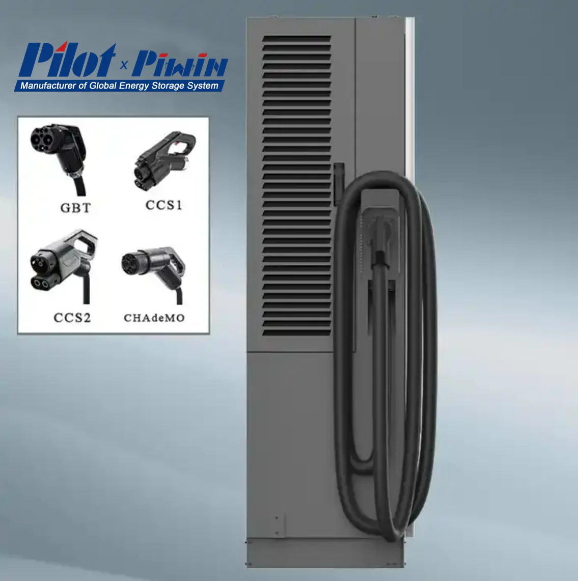 PIWN 120kw Dc Fast Electric Vehicle Bus Charger 50 kw With Chademo Station De Recharge Dc Rapid Charge 250kw