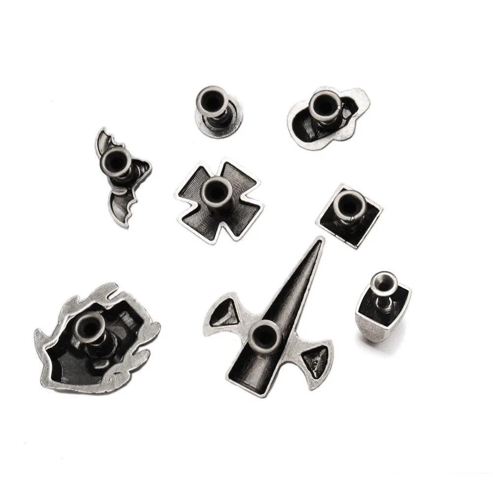 Металлические заклепки-гвоздики в виде черепа шипы стиле панк-рок ошейник для домашних животных браслет одежда тканевая сумка обуви кожаные аксессуары рукоделия детали