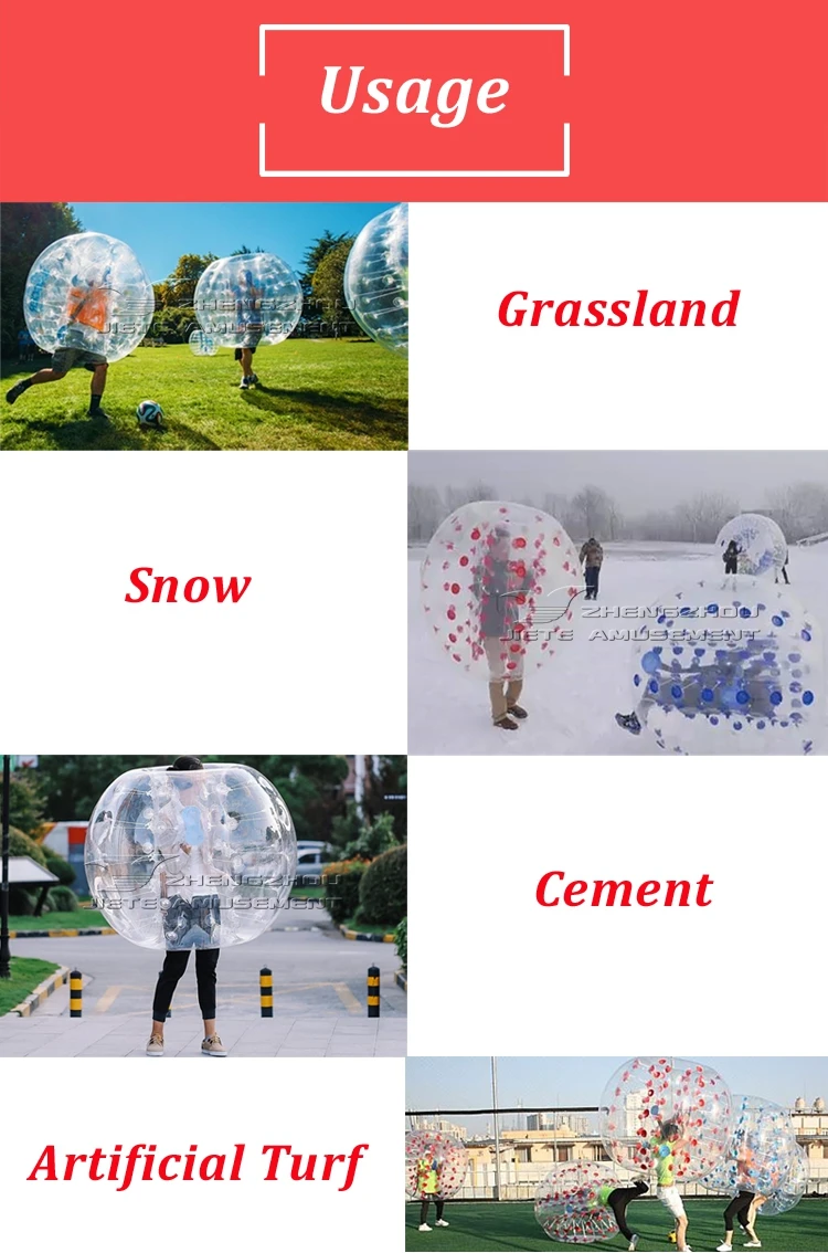 High Quality TPU/PVC Guaranteed football Bubble Balls Inflatable Soccer Bumper Ball 1.2m 1.5m 1.8m for children and Adults