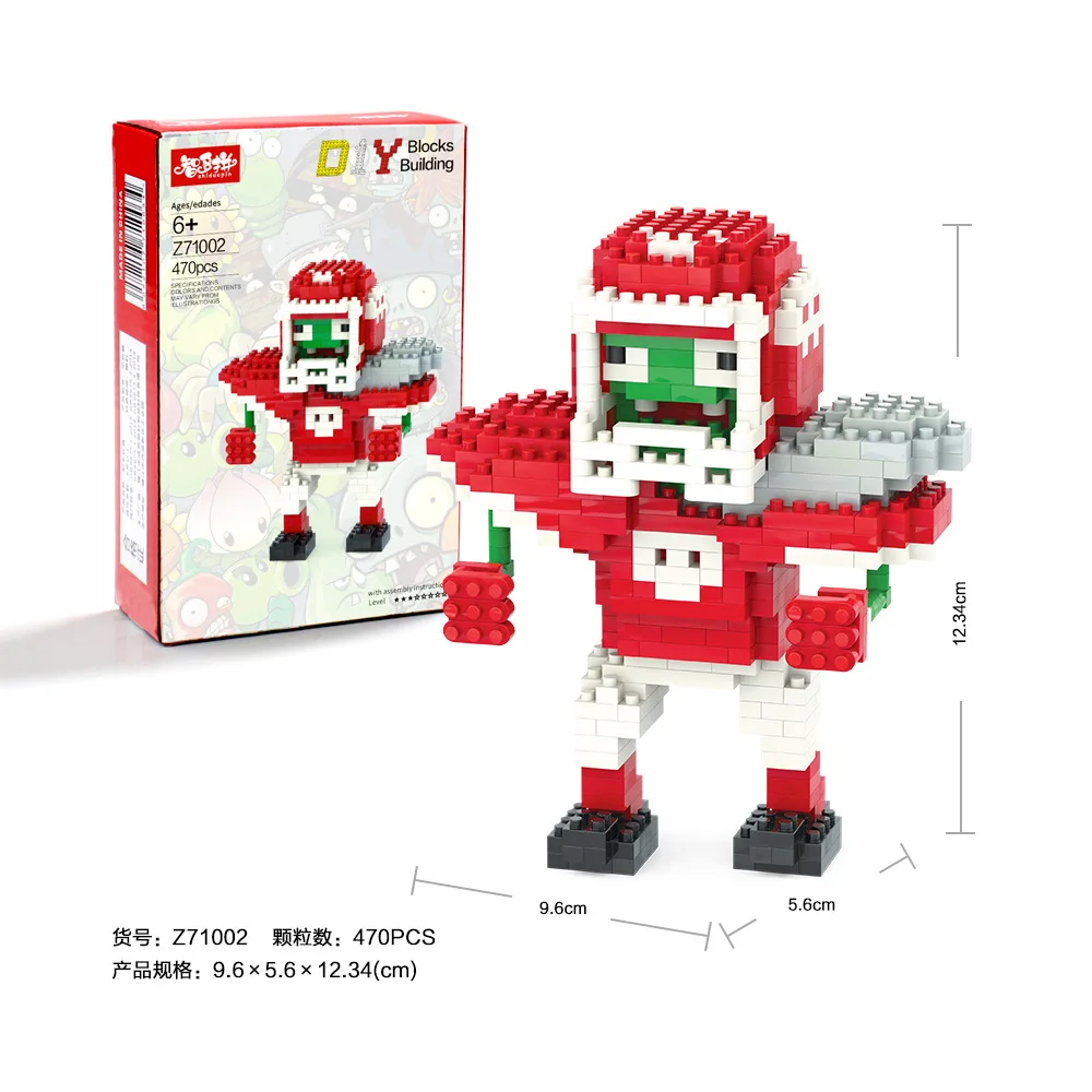 Diamond Granules Assembled Building Blocks Bricks Plant Cartoon Zombies Gifts Games Educational Toy Action Figures