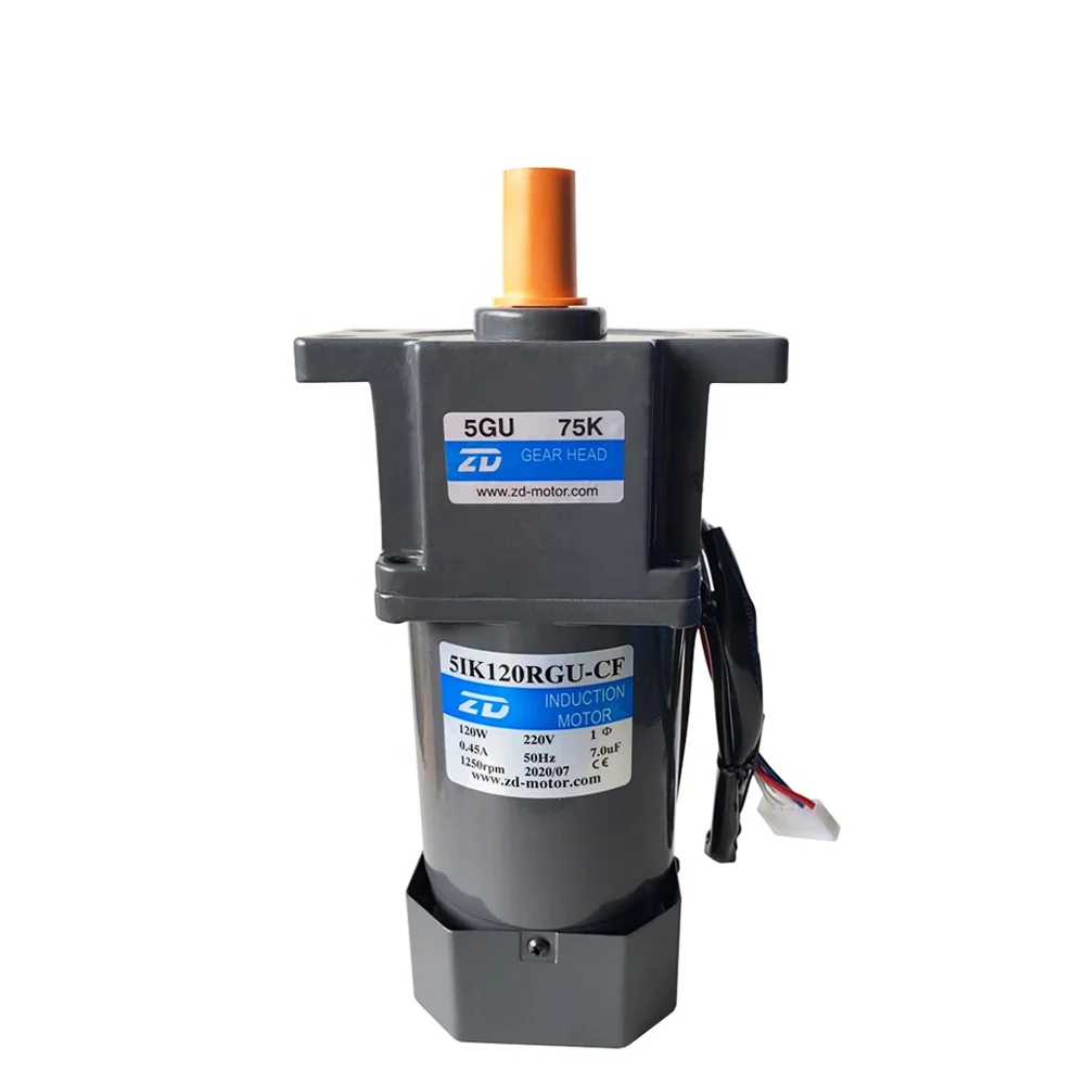 Zd motor de indução 120w, caixa de redução 5gu 10k/5gu 30k/5gu 75k