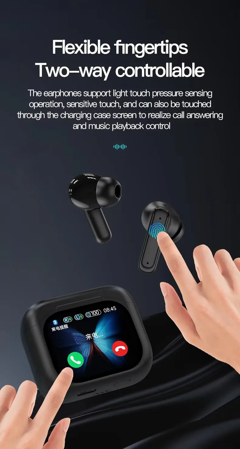 Most Popular BY-16 Sport Game Earphone BY16 Low Delay Gaming Headset TWS Earphones & Headphones LED Screen Touch Gaming Headsets