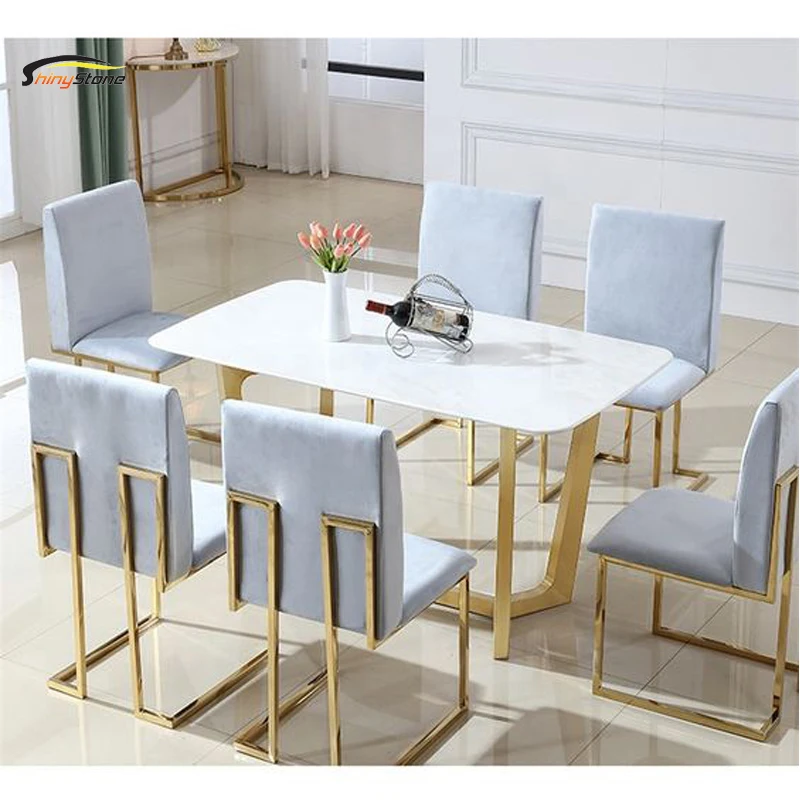 Factory Price Acrylic Solid Surface Marble Top Dining Table