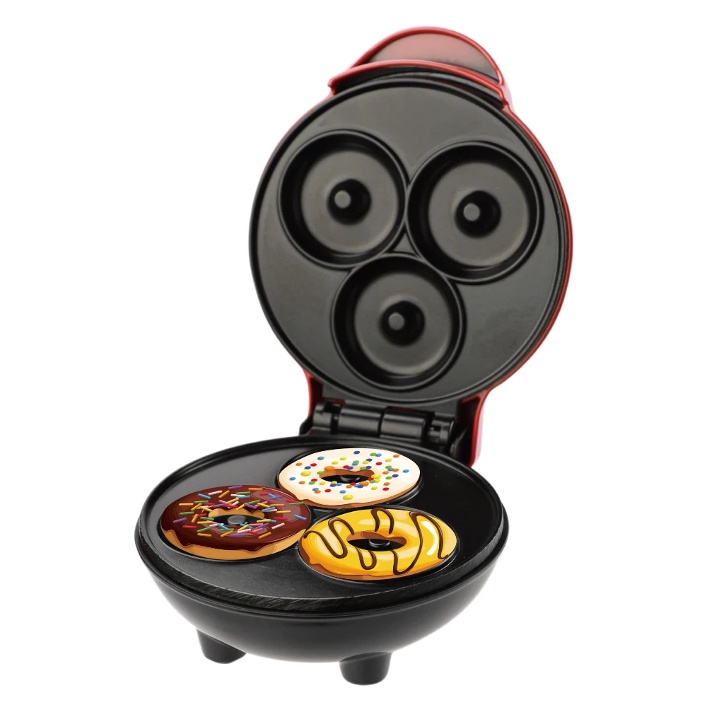 3 Holes Mini Breakfast Machine for Kitchen Appliance 500W Electric Donut Maker Mini Donut Maker