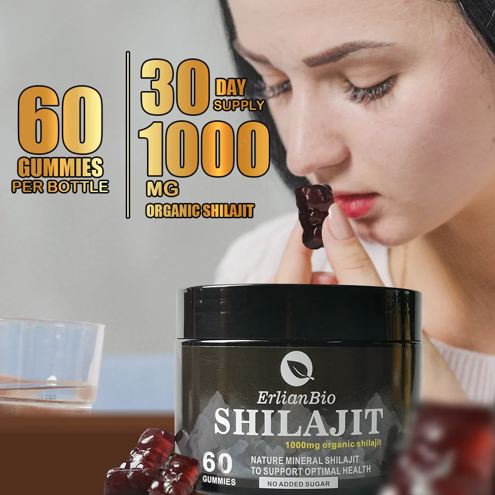 Pure Himalayan Organic Shilajit Gummies Natural Organic Resin With 85+ Trace Minerals Fulvic