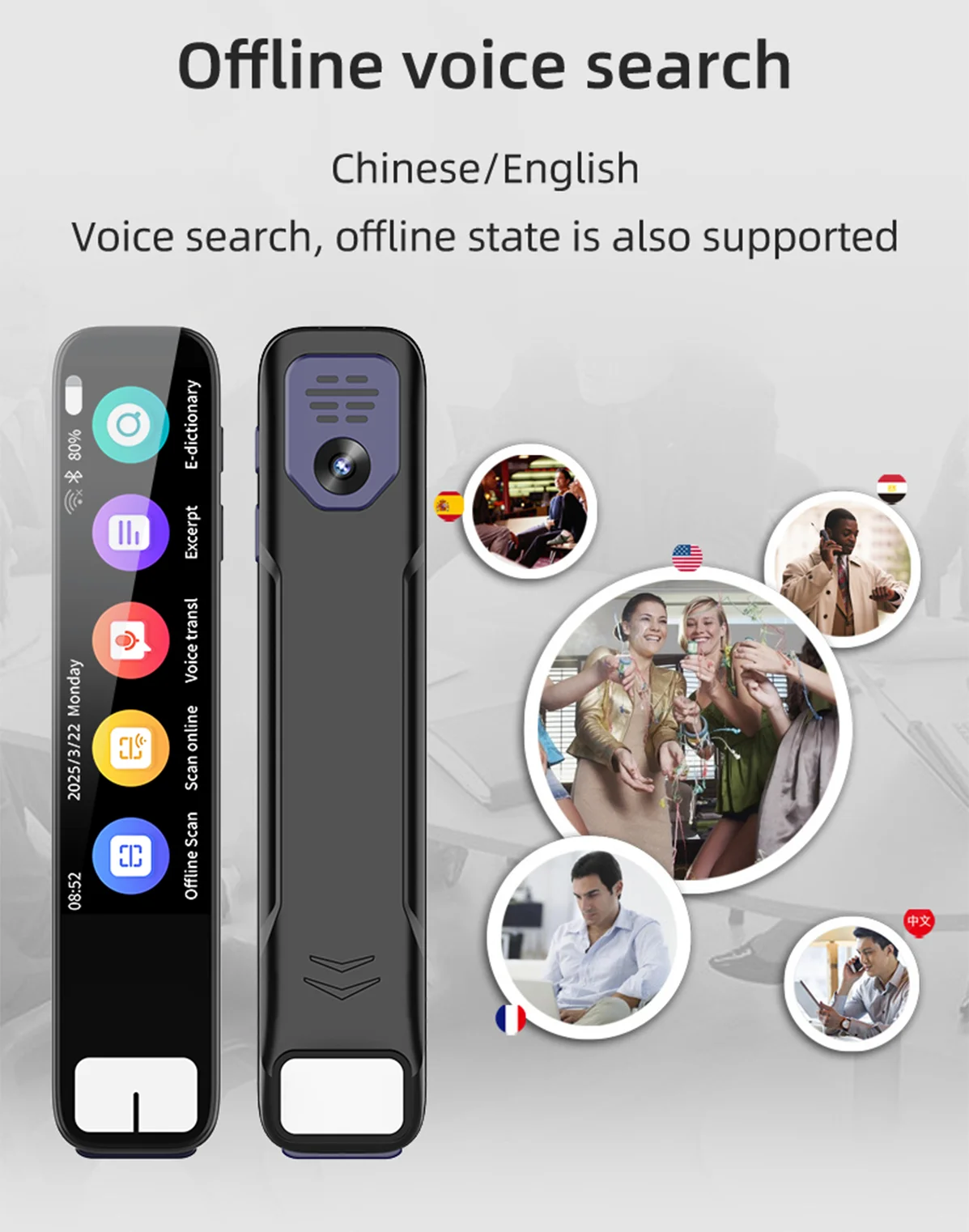 Scanenepen S08B Offline AI Smart Pen ABS Material Kinder Buine Professionell Sofortreaktion Verbraucher_voghion.com