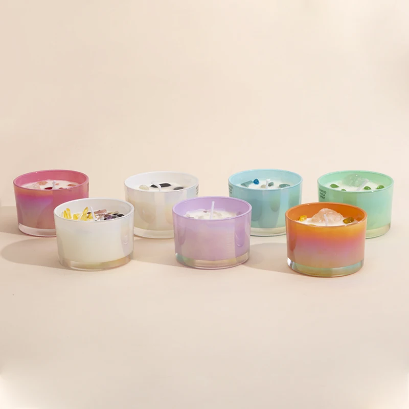 Custom Logo Healing Crystal Stone Aromatherapy Candle Fragrance Kerze