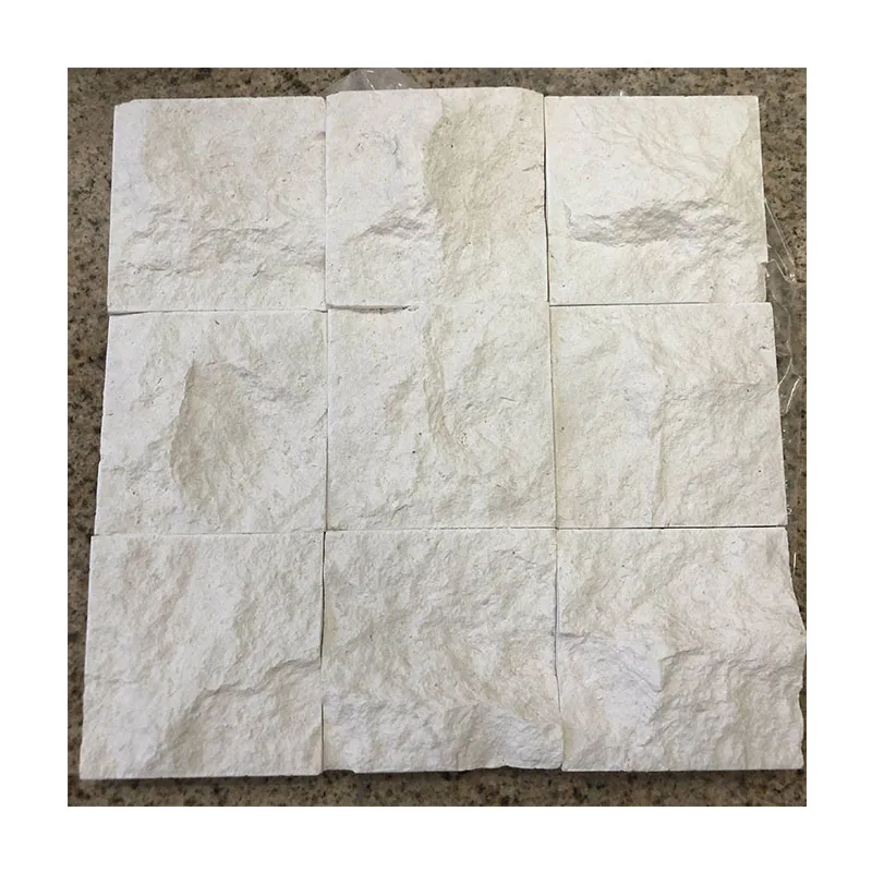 Wholesale Supplier White Limestone Culture Stone Split Surface for Outside of House Stream Stone Exterior Wall Cladding Stone Wa
