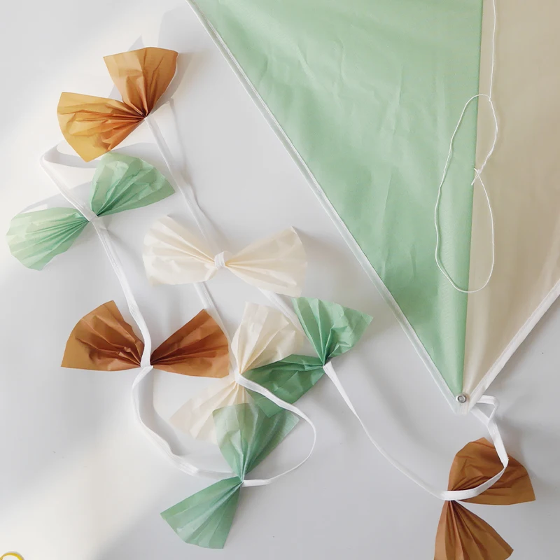 Custom Design Diamond Kite Rhombus Kite with Long  Bow Tie Tail From the Kite Factory