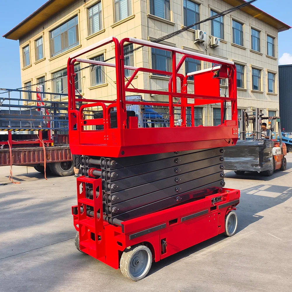 12m Self-Propelled Elevated Work Platform Battery Drive Hydraulic Lifting Scaffold Platform