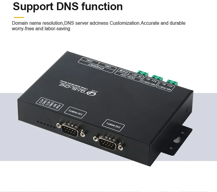 product huaqingjun 2 channel rs485 232 to ethernet serial server gateway industrial communication converter for network port conversion-9