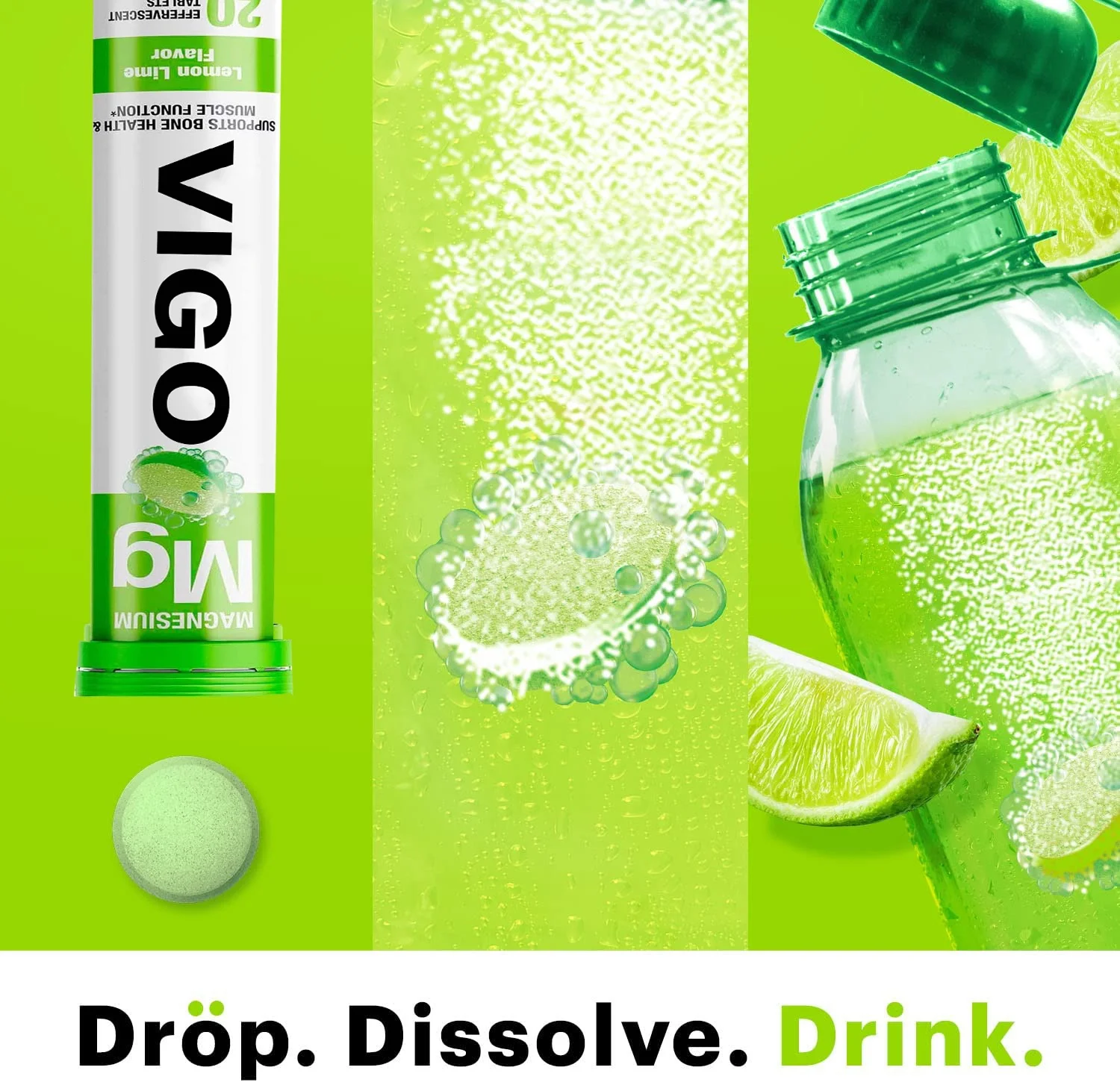 Effervescent Vitamin Drink With Magnesium Supports Bone And Muscle