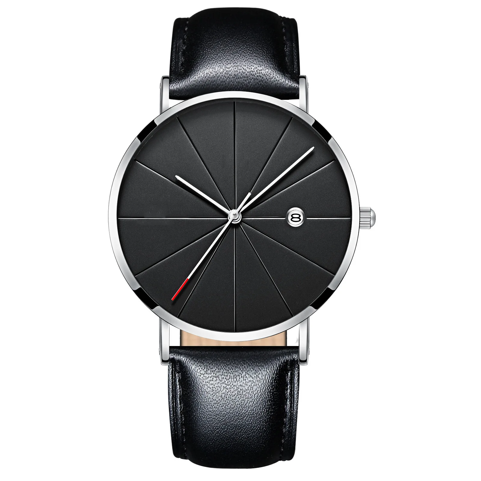 Men's Watches Fashion Leather Quartz Watch for Casual Sports