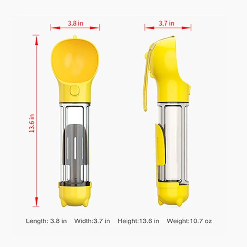 Wholesale 4 In 1 Portable Pet Travel Water Bottle Dispenser With Food