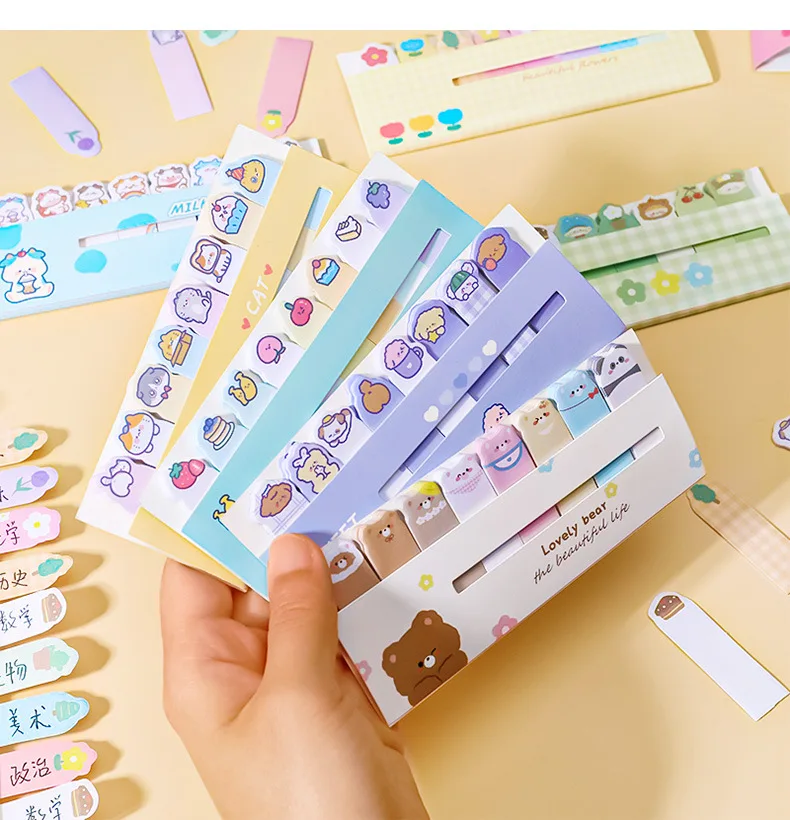 1200 Pcs Cute Animal Index Tabs - Self-Stick Page Markers For Books, Notebooks & Files