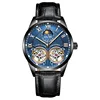 Leather Black and Blue