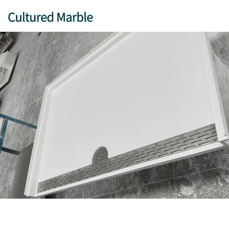 Wiselink Solid Surface Marble 60 X 48 Shower Base Stone Tray ADA Shower Pan